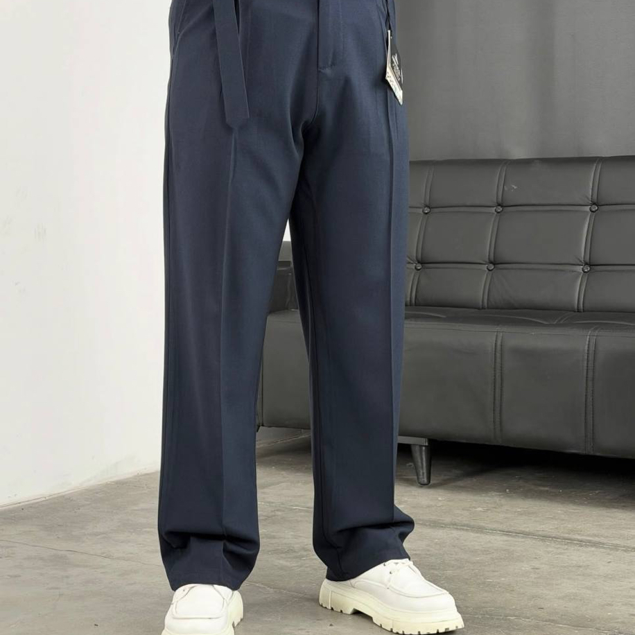 Erkek Kendinden Kemerli Baggy Pantolon